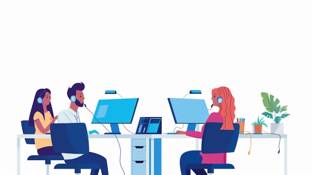 a cartoon of people working at a computer with the words  the best  on the screen