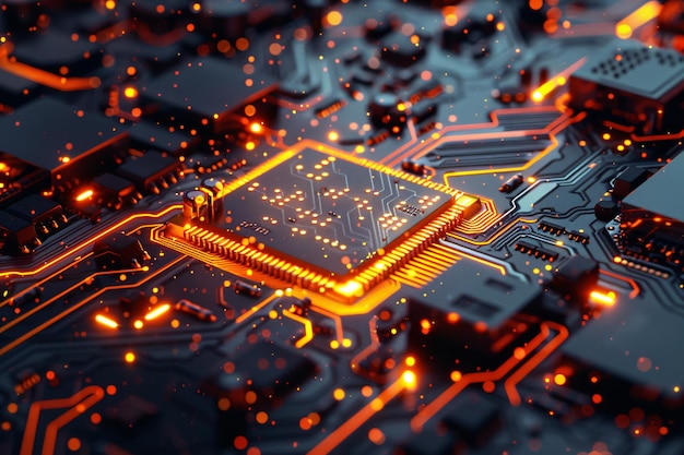 a close up of a circuit board