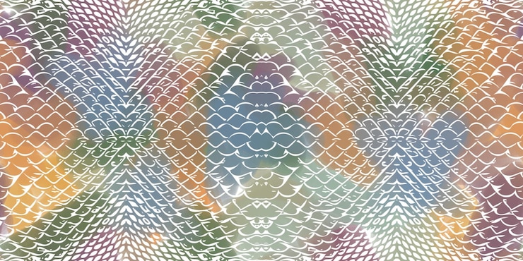 Kuva a close up of a glass with a snake skin pattern