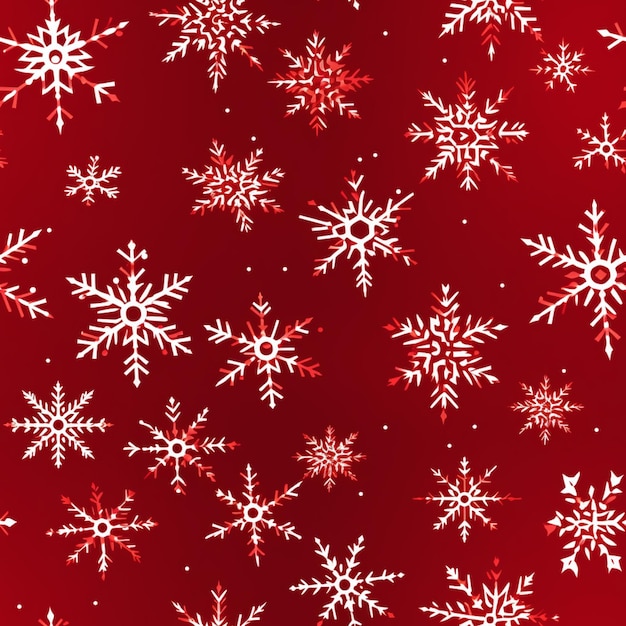 a close up of a red background with snowflakes on it generative ai