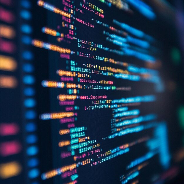 A closeup of a programming language syntax such as Python or Ruby on a monitor2