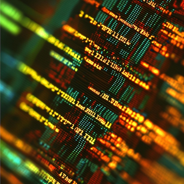 A closeup of code snippets and programming languages used in software development