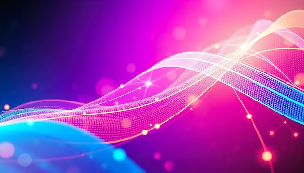 a colorful abstract background with the lines of the music technology network background