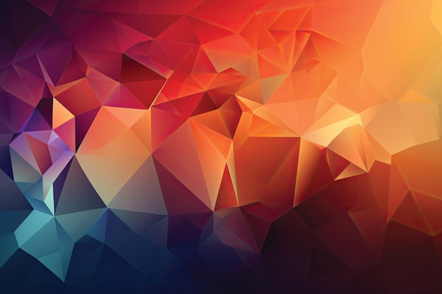 A colorful background with a triangle design in the center.