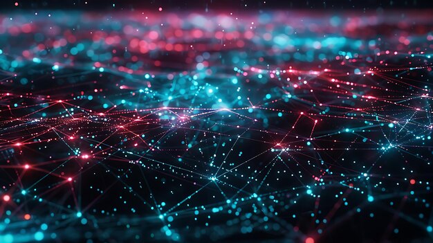 a computer generated image of a network of connected lines