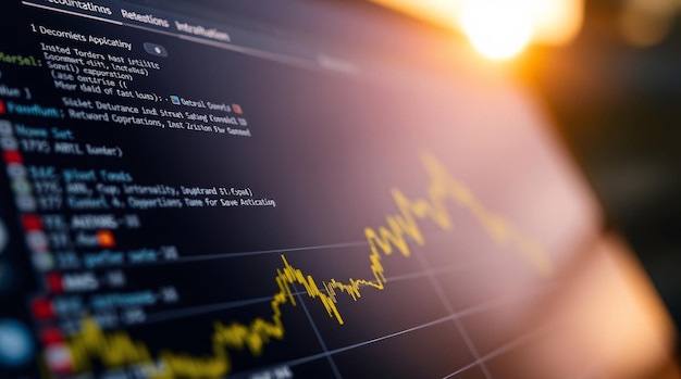 a computer screen with a graph