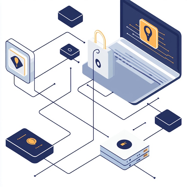 A diagram showing how SSL certificates encrypt data transmitted between a users browser and a websi