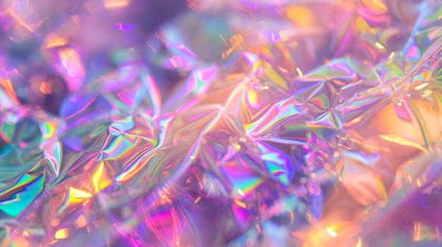 a glass of water with a rainbow of colors