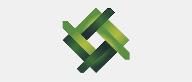 a green and black symbol with the letters  x  on it