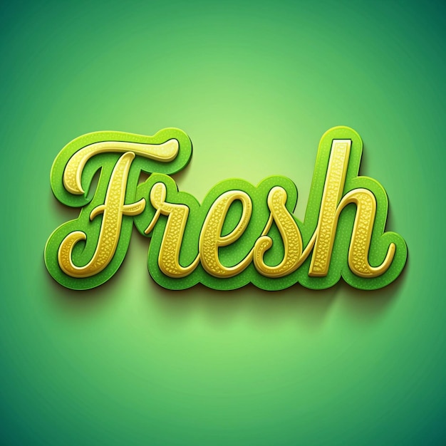 a green background with a green and yellow logo that says fresh fresh