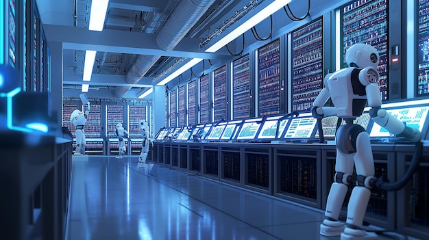 a large display of cash register with a large sign on the wall