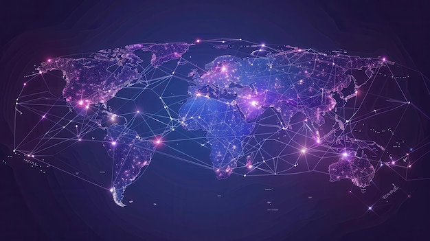 A minimalist design featuring a world map with highlighted routes perfect for travel agencies and global booking services Generative AI