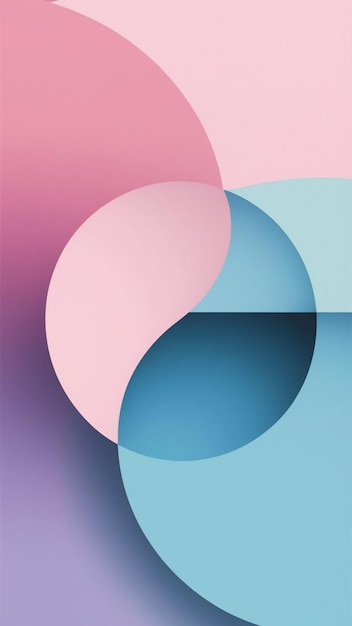 a painting of a blue and pink abstract painting