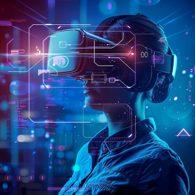a person using vr and ar googles