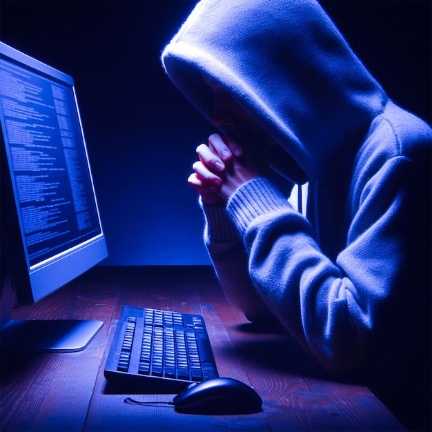 a person wearing a hoodie with a hoodie on it