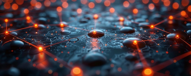 a photo of water droplets on a table