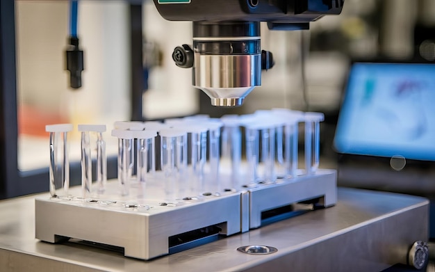 A photograph depicting the apparatus used for biocompatibility testing