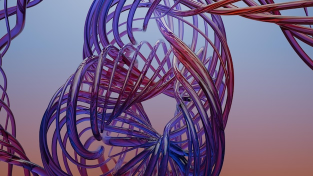 a purple and blue sculpture of a person with a purple shirt on it