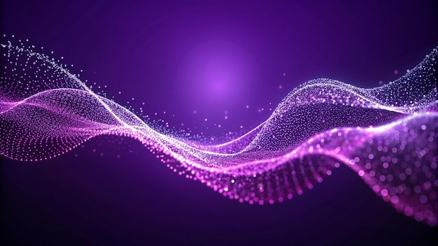 a purple wave with a purple background and the word glow in the dark