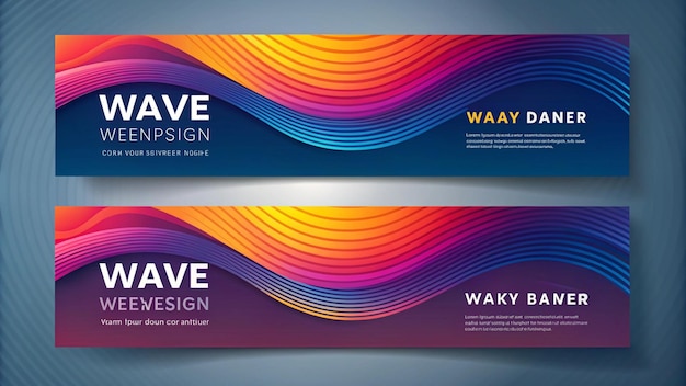 a rainbow colored wave is shown on a blue background