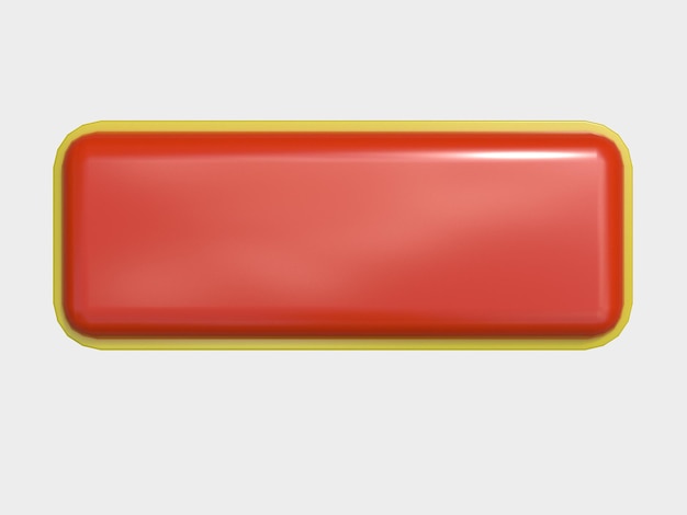 A red and yellow tray with a yellow edge and a red and yellow lid.