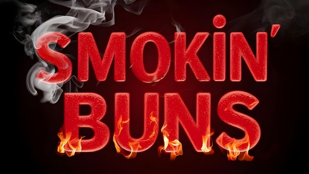a red neon sign that says smokes burn on it