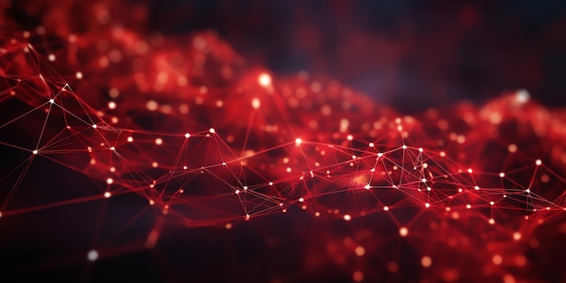 A red network connection background
