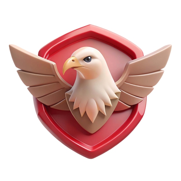 a red object with a bird on it that has a red circle on it
