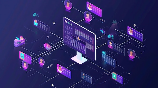 a screenshot of a tablet with a purple background and a text message that says quot social media quo