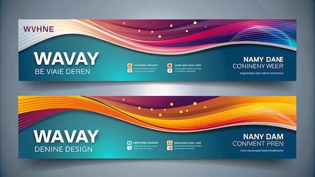 a series of colorful banners with the words quot away quot on them