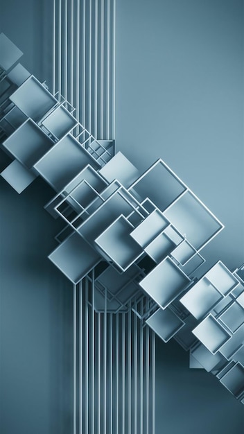 a series of stairs with a blue background and a white staircase
