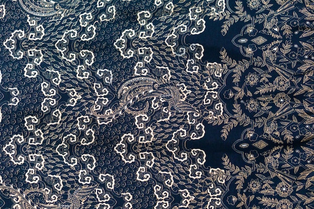 A traditional Indonesian fabric namely batik cloth Indonesia with elegant classic motif