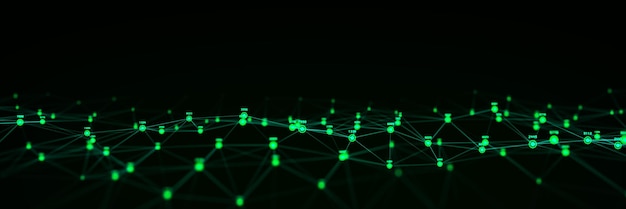 A wave of cybersecurity data algorithms Binary Code Data Transfer Analysis Digital data flow Network security technology 3d rendering