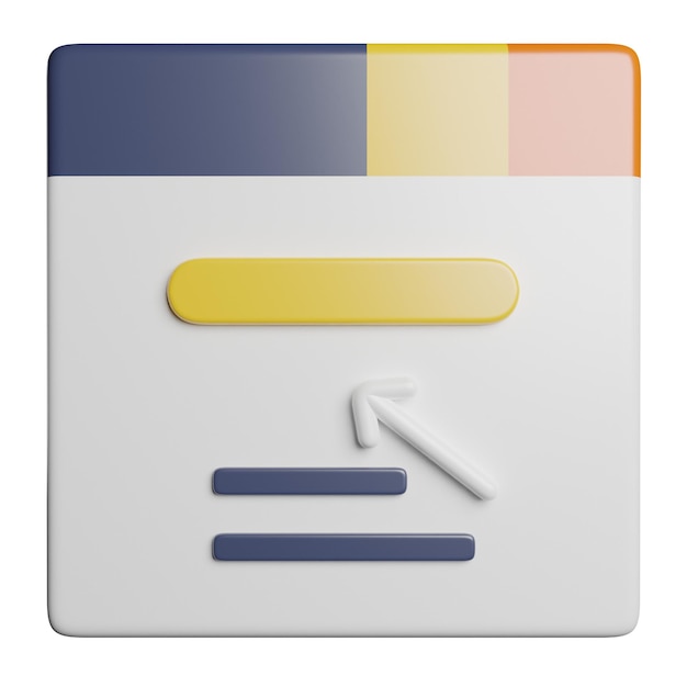 a white box with a blue and yellow design on it