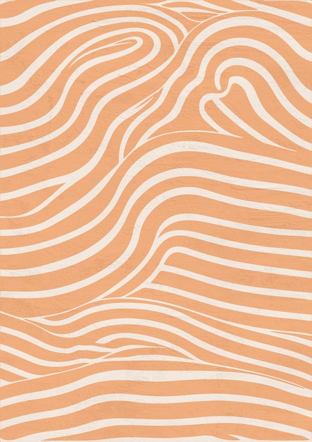 Aaltoileva pyörrelinjataide Retro Geometrinen Psykedeelinen kuvio