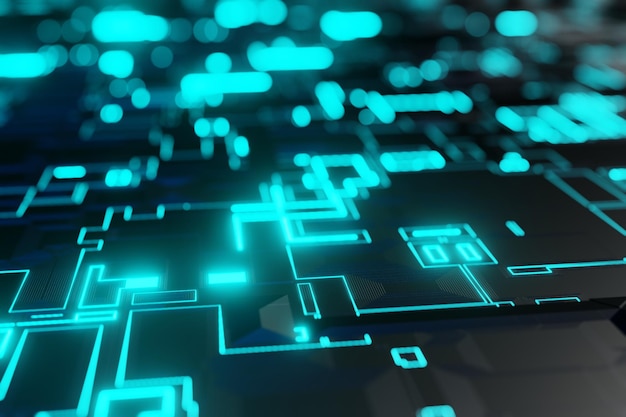 Abstract 3d circuit board background