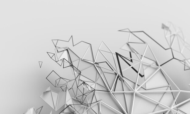 Abstract 3D Render of Futuristic Background