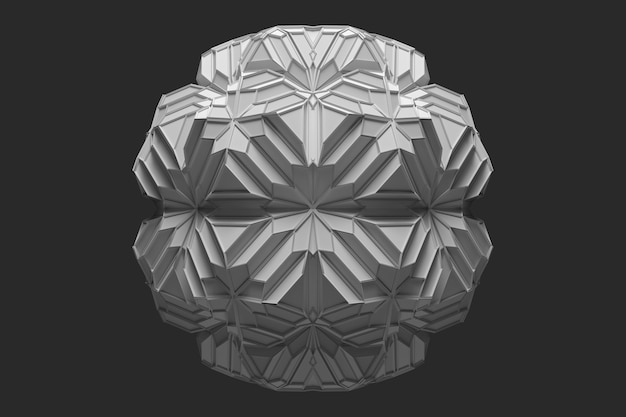 Abstract 3d rendering background. Deformed mesh. Fractal like surface. 3D generated objects with detailed polygon subdivision.