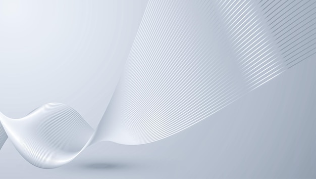 Abstract 3d rendering of wavy background Futuristic technology style Elegant background