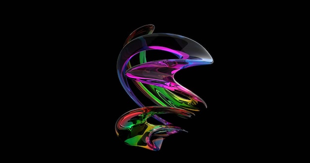 abstract background 3D glass or 3D glow wallpaper 3D rendering