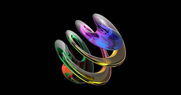 abstract background 3D glass or 3D glow wallpaper 3D rendering