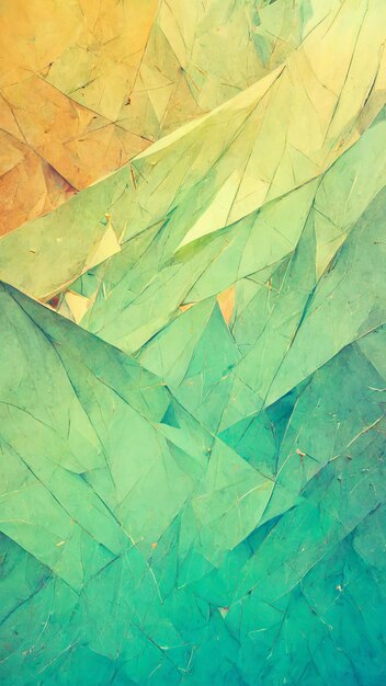 abstract background consisting of triangles gradient green color