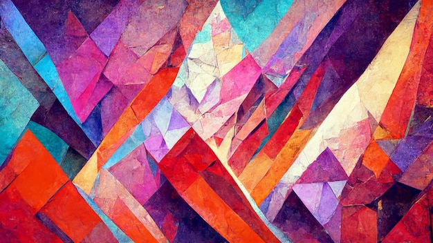 Abstract background consisting of triangles Gradient red color