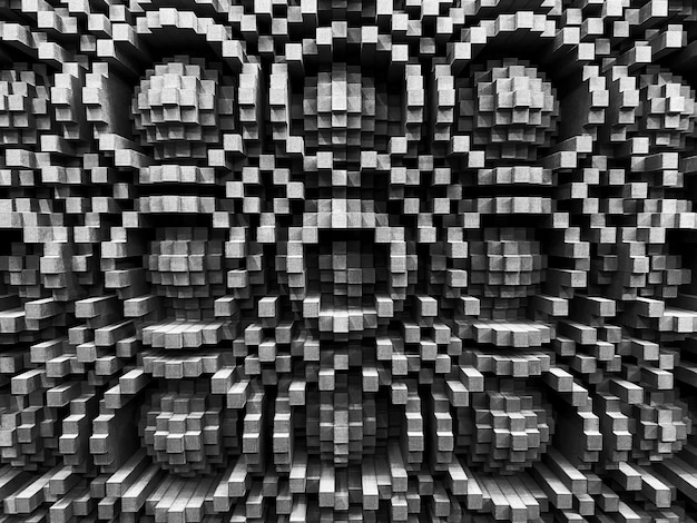 Abstract background forming a geometric pattern with cubes