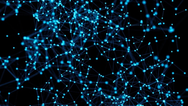 Abstract background with connected dots Digital backdrop