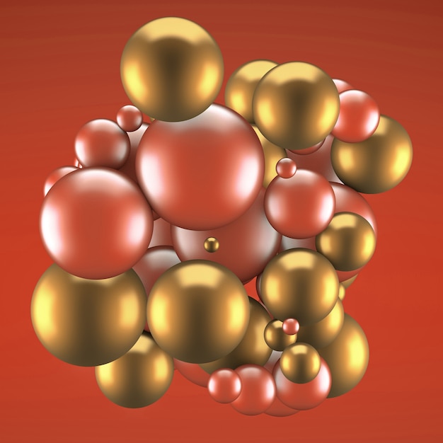 abstract background with elements. 3d illustration, 3d rendering.