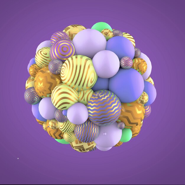 Abstract background with elements 3d illustration