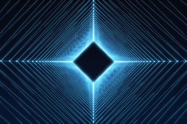 Abstract background with ultraviolet neon lights empty frame cosmic landscape glowing tunnel door