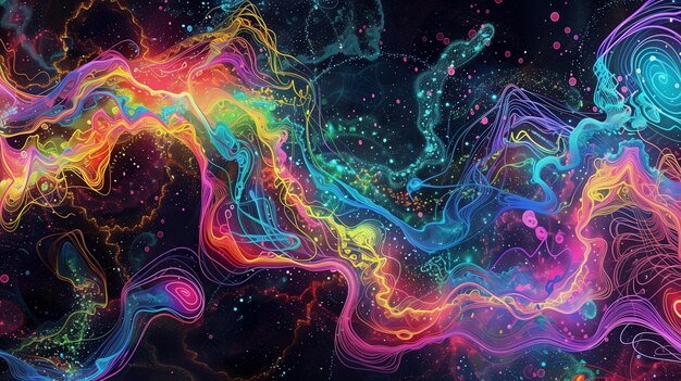 abstract background with vibrant and neon color