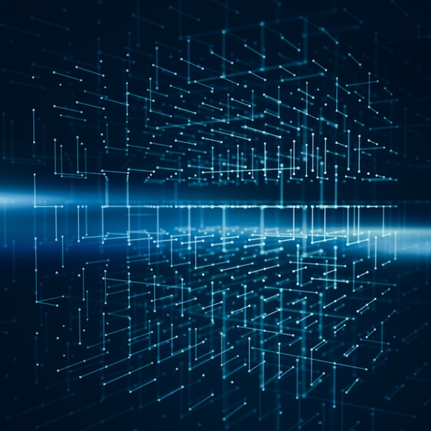 Abstract background with wireframe of transparency cube